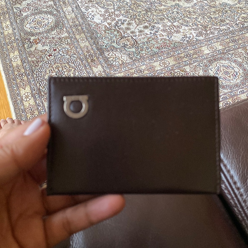 Brand New with Box Salvatore Ferragamo Black Credit Card Holder